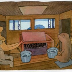 Avantouimareiden saunassa