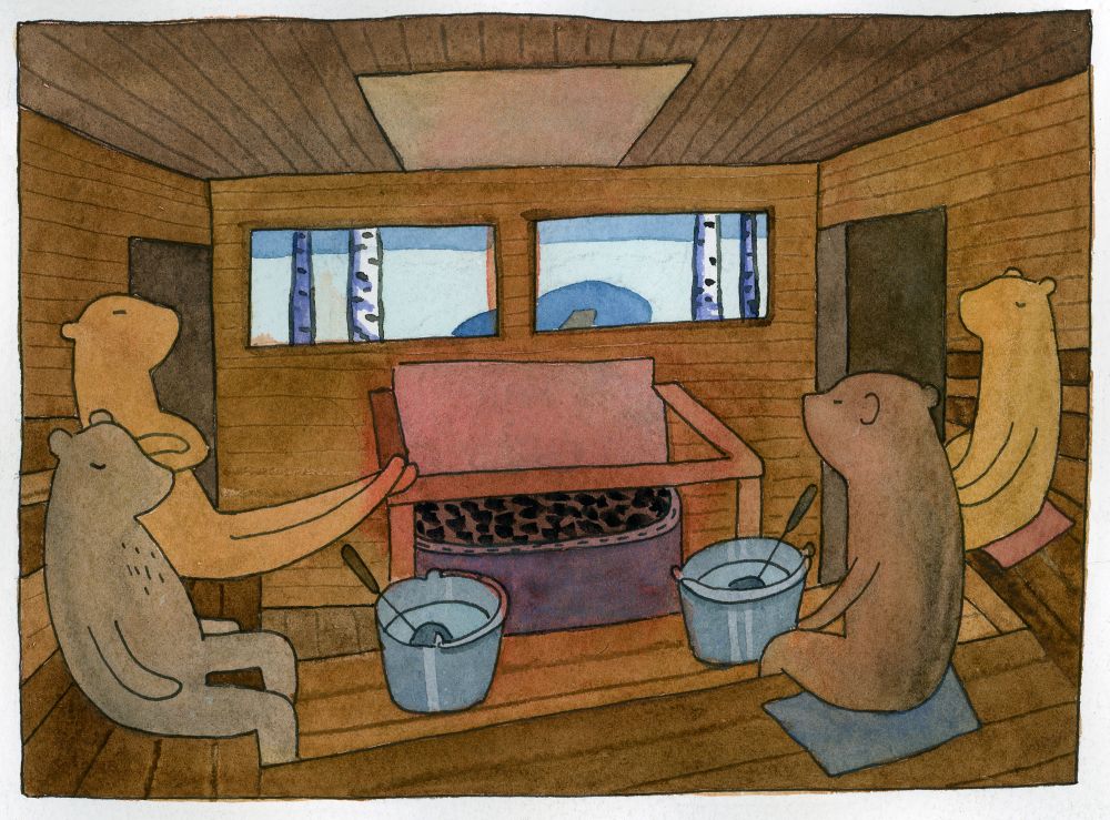 Avantouimareiden saunassa