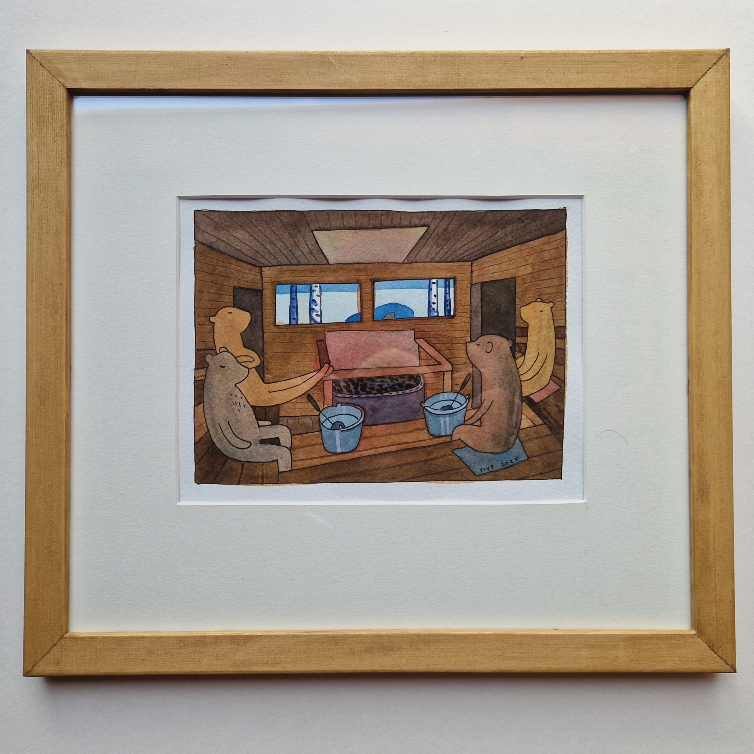 Avantouimareiden saunassa in wooden frame