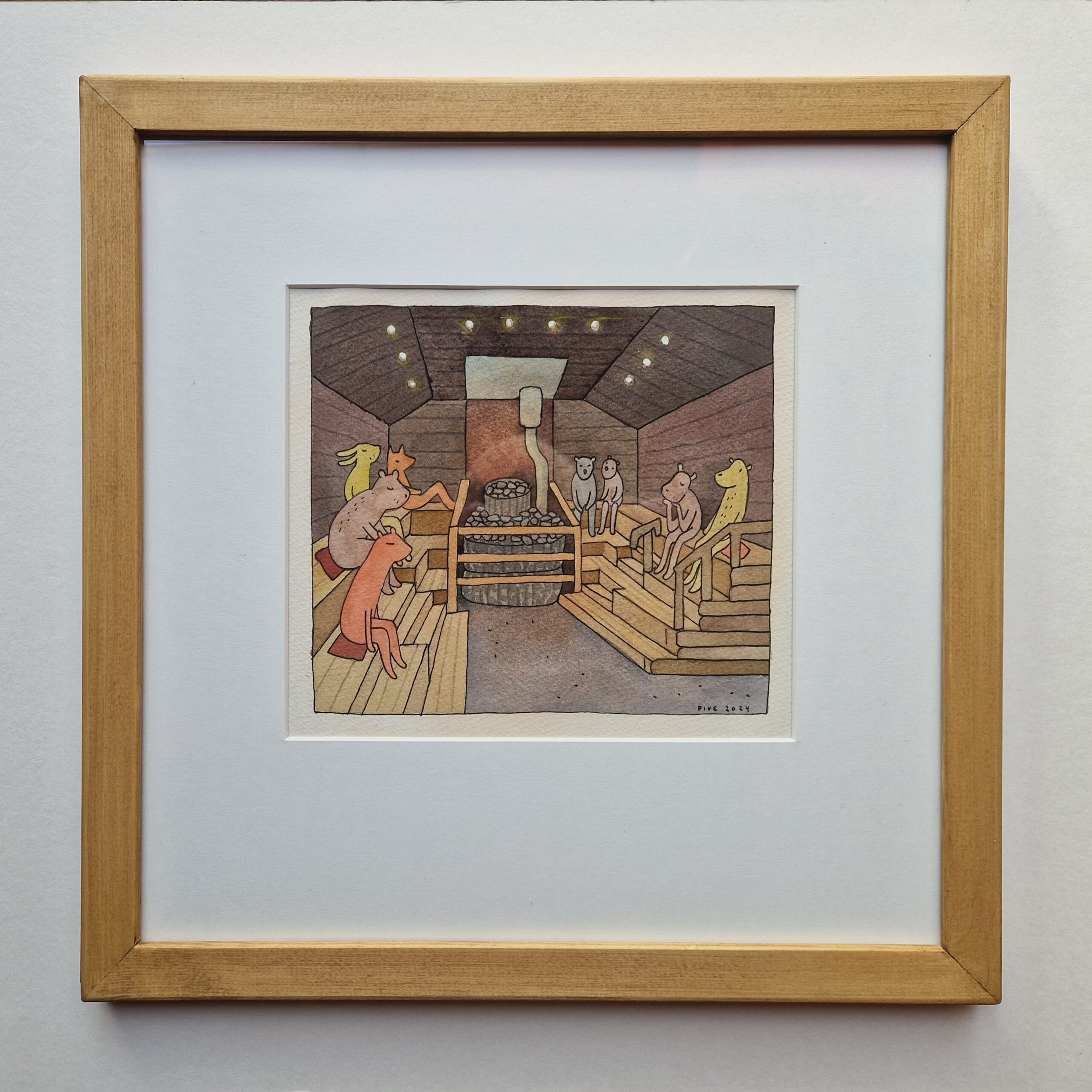 Tykkimäen sauna in wooden frame